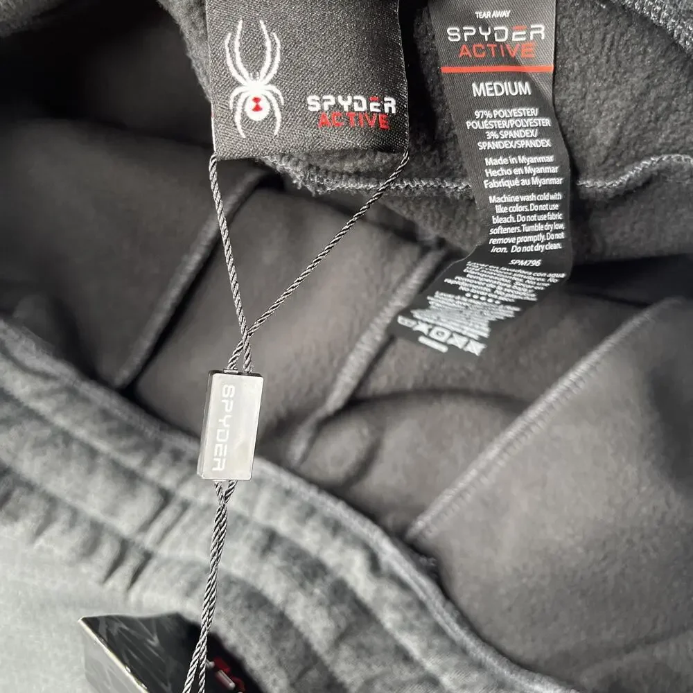 Spyder Active Sweat Pants Mens Medium Gray Stretch Quick Dry Draw String New NWT - Picture 10 of 13